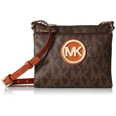 michael michael kors signature tote brown|Michael Kors crossbody bag brown.